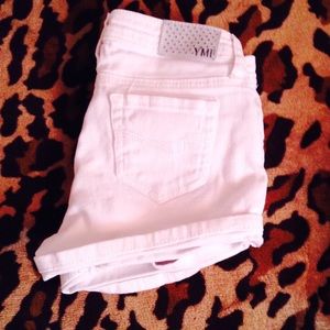 White YMI shorts