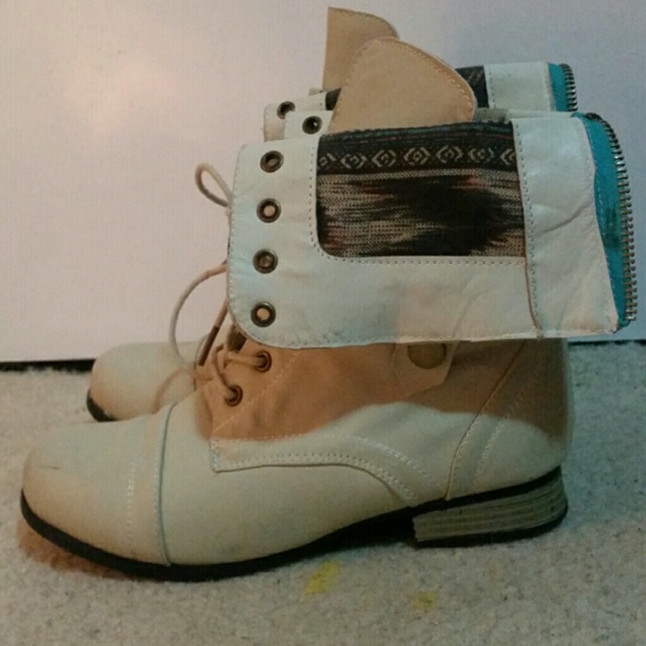 Fold over combat boots - Picture 1 of 4