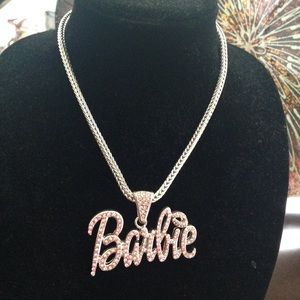 Barbie silver/ pink Necklace.
