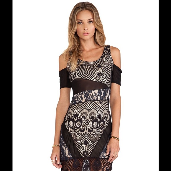 Lovers + Friends Right Now Lace Bodycon Dress Sz S