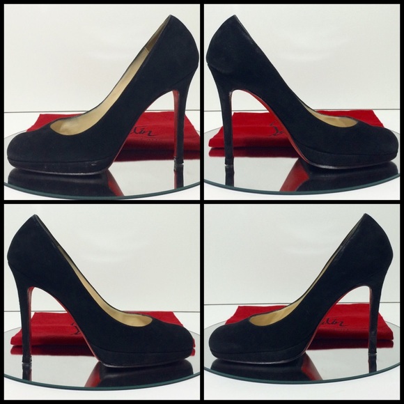 CHRISTIAN LOUBOUTIN BLACK SUEDE PUMPS