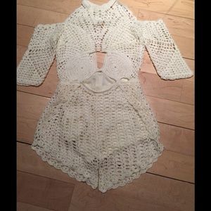 Handmade Crochet Romper Free People Alice McCall