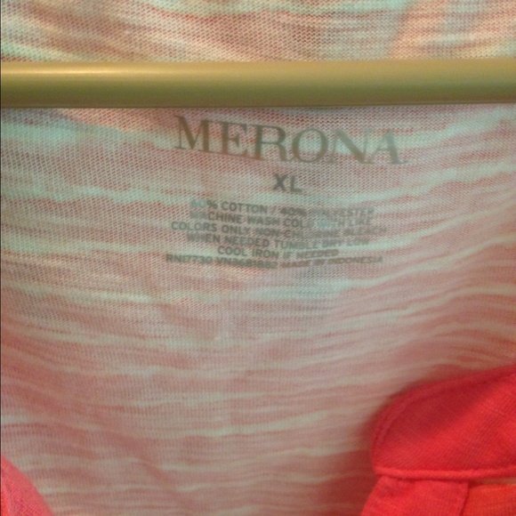 Wraparound tie sundress coral and white - Picture 2 of 3