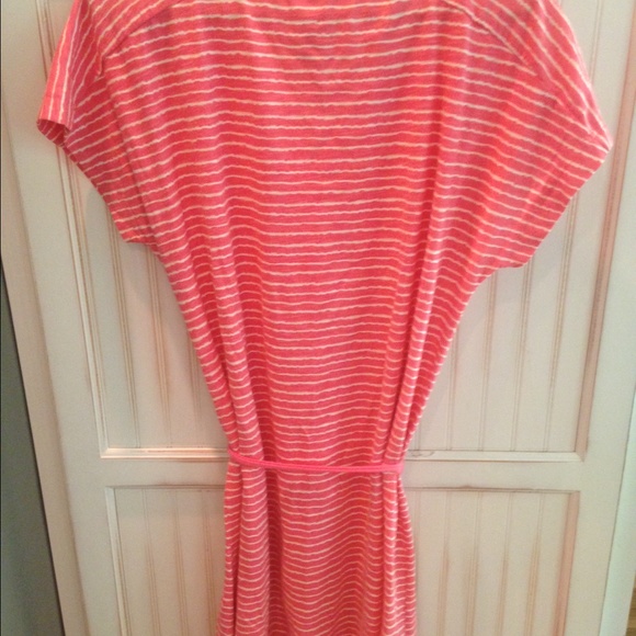 Wraparound tie sundress coral and white - Picture 3 of 3
