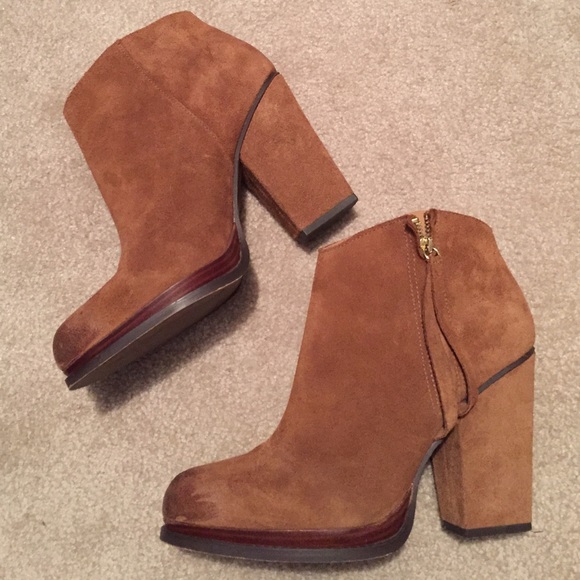 Zara Brown Suede Booties
