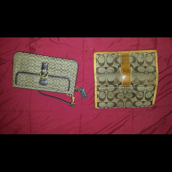 Coach wallet and wristlet.  20.00 for both