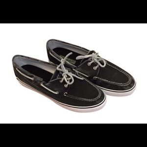 Sperry Faded Black Boat Shoes