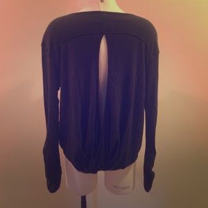 Free People dark green drape back Henley