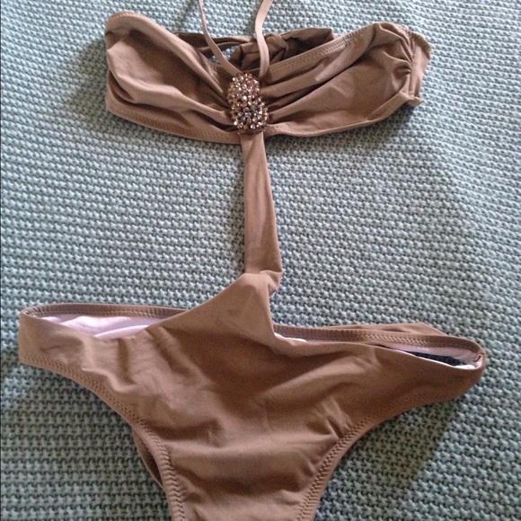 Bathing suit with pretty embellishments
