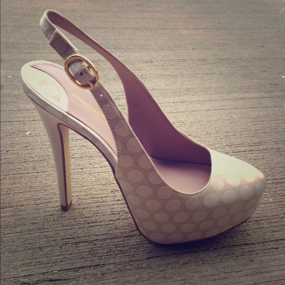 Shoes - Christian Siriano polka dot heels
