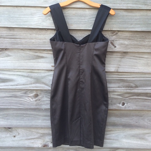 Terrific charcoal and black cocktail dress - Picture 2 of 4