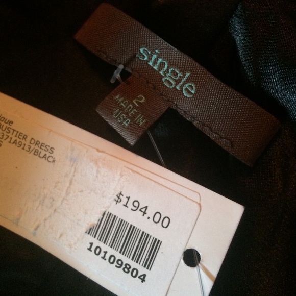 Terrific charcoal and black cocktail dress - Picture 3 of 4