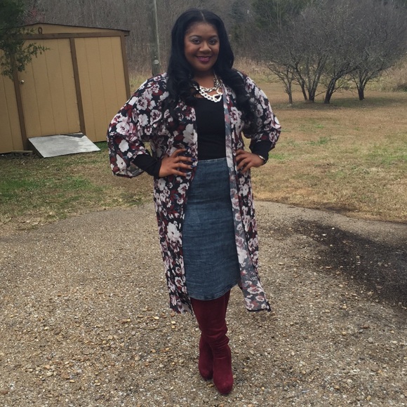 Denim Pencil Skirt