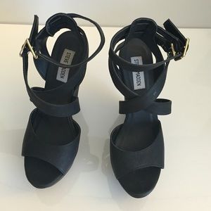 Black Steve Madden Wedges
