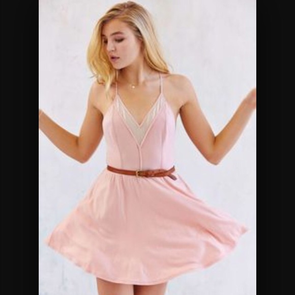 UO COPE Pink Fit and Flare Dress
