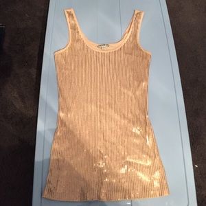 Express Sequined Tank Size Small- Peach