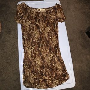 Rachel Roy Brown Patterned Mini Dress