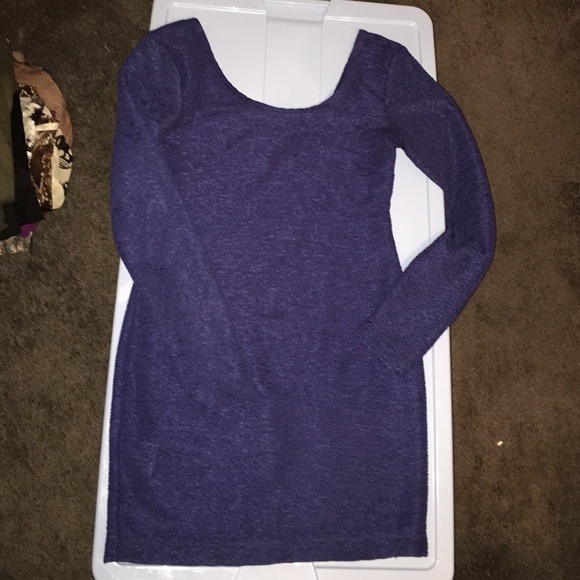 BCBGeneration Dark Blue Long Sleeve Mini Dress