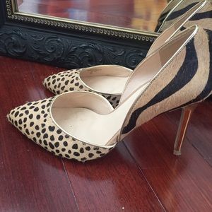 Guess calf hair heels