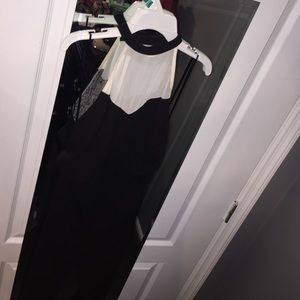 Guess Tuxedo Style Open Back Pant Jumpsuit