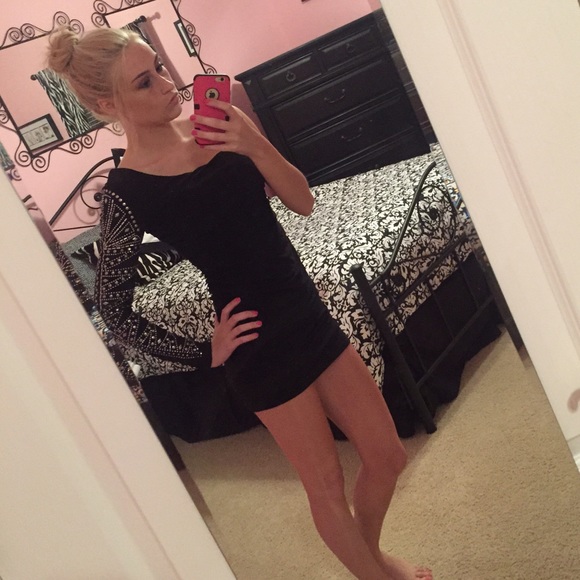 Tight black dress
