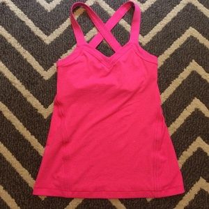 Lululemon Athletica neon pink tank
