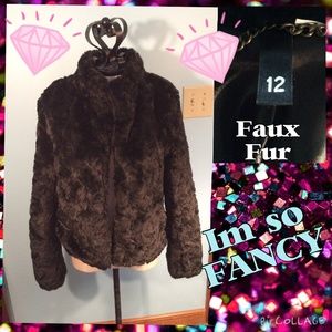 FAUX Black Fur Jacket