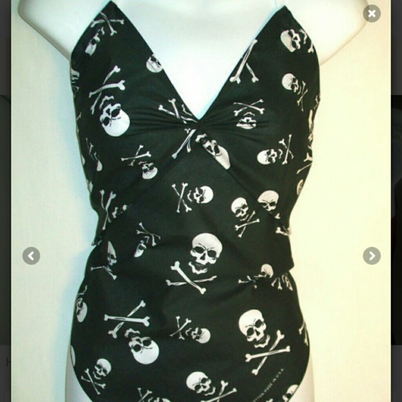 Black bandana halter top