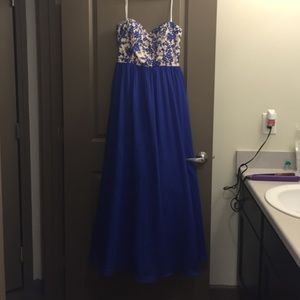Royal blue ball gown