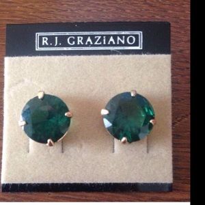 Emerald green R.J. Graziano earrings