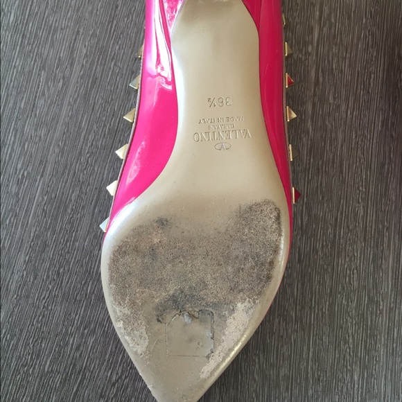 Valentino Rockstud pink low stud kitten heel 36.5 - Picture 4 of 4