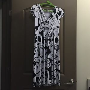 Black and White Floral Dress