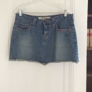 Levi's super low denim skirt.