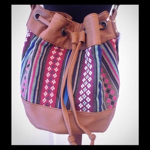 Tribal Print Bucket Bag NWT FIRM PRICE