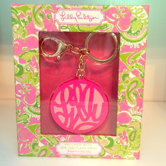 Lolly Pulitzer Keychain with 2GB USB flash drive