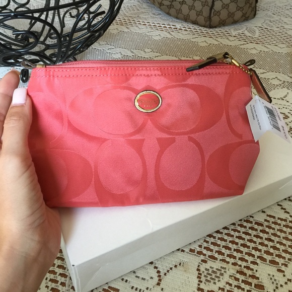 Authentic coach cosmetic bag