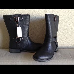 Dr.scholls llama black harness motorcycle boots