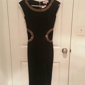 )Black with gold dress(pink boutique)