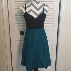 The Limited Black and dark teal summer dress