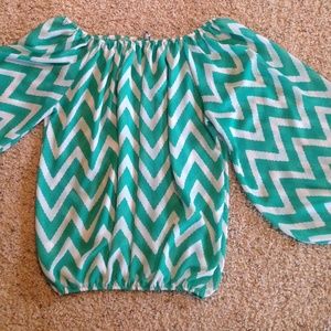 Mint 3/4 sleeve blouse