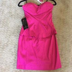 Brand New Strapless Peplum Dress