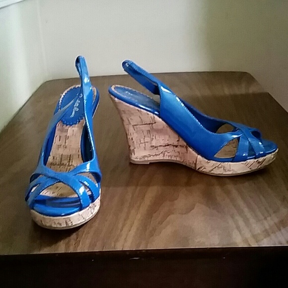 Cute Blue wedges