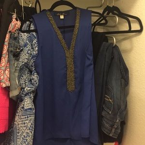 Blue Sleeveless Top