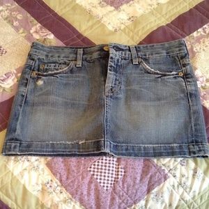 7 for all Mankind denim miniskirt