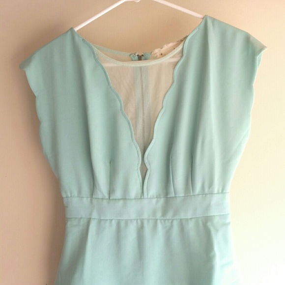 (SOLD) HP | Urban Outfitters | Mint Scallop Dress - Picture 3 of 4