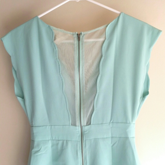 (SOLD) HP | Urban Outfitters | Mint Scallop Dress - Picture 4 of 4