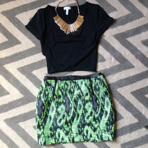 🆕Bright lime green skirt
