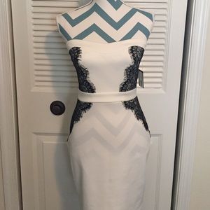 Guess white strapless dress