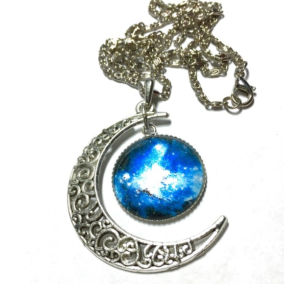 Galaxy moon and sun necklace SOLD - Picture 2 of 2