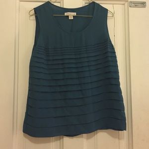Teal fancy tank top